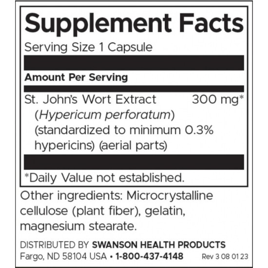 Swanson St. John's Wort Extract 120 капсули на изгодни цени Swanson St. John's Wort Extract 120 капсули на супер цена