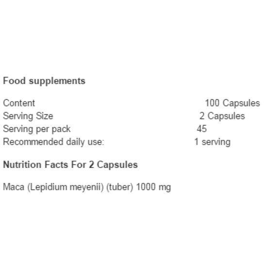 Swanson Maca 500 мг - 100 капсули на супер цена