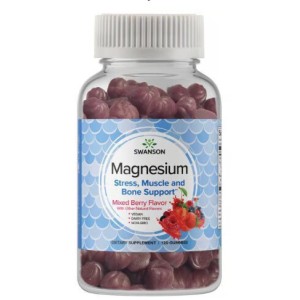 Swanson Magnesium Gummies - Mixed Berry 120 дъвчащи таблетки Swanson Magnesium Gummies - Mixed Berry 120 дъвчащи таблетки