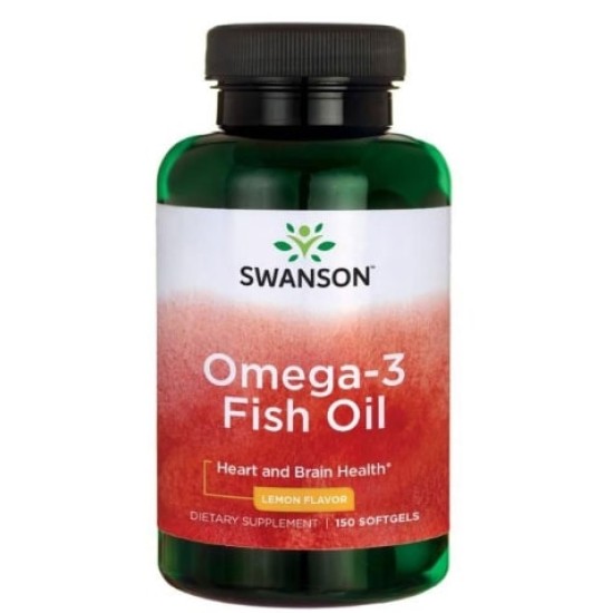 SWANSON Lemon Flavor Omega 3 1000 мг / 150 гел капсули на изгодни цени SWANSON Lemon Flavor Omega 3 1000 мг / 150 гел капсули на супер цена