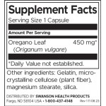 Swanson Full Spectrum Oregano 450 мг / 90 капсули на супер цена