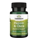 Swanson Pepsin & Okra 90 капсули на супер цена