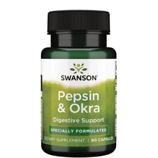 Swanson Pepsin & Okra 90 капсули на супер цена
