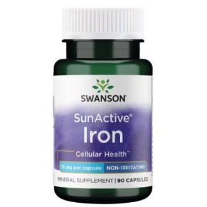 Swanson SunActive Iron 15 мг / 90 капсули Swanson SunActive Iron 15 мг / 90 капсули