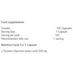 Swanson L-Tyrosine 100 капсули на супер цена