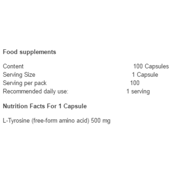 Swanson L-Tyrosine 100 капсули на супер цена