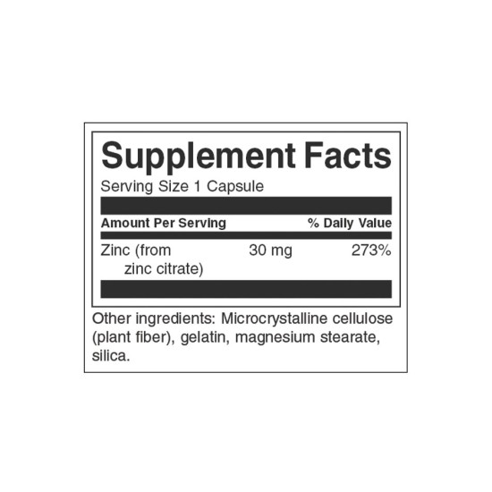 Swanson Zinc (citrate) 30 мг / 60 капсули на изгодни цени Swanson Zinc (citrate) 30 мг / 60 капсули на супер цена