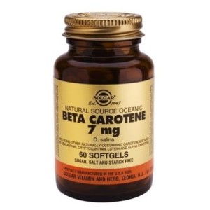 Solgar Natural Source Oceanic Beta-Carotene 7 мг / 60 гел капсули Solgar Natural Source Oceanic Beta-Carotene 7 мг / 60 гел капсули