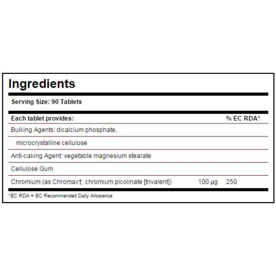 Solgar Chromium Picolinate 100 мкг / 90 таблетки на изгодни цени Solgar Chromium Picolinate 100 мкг / 90 таблетки на супер цена