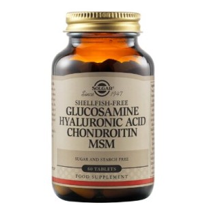 Solgar Glucosamine, Hyaluronic Acid, Chondroitin & MSM 60 таблетки