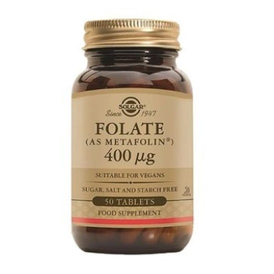 Solgar Folate 400 мкг / 50 таблетки на изгодни цени Solgar Folate 400 мкг / 50 таблетки на супер цена
