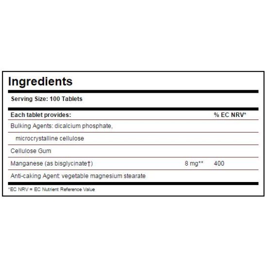 Solgar Chelated Manganese 100 таблетки на супер цена