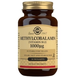 Solgar Vitamin B-12 1000 мкг / Methylcobalamin / 30 таблетки