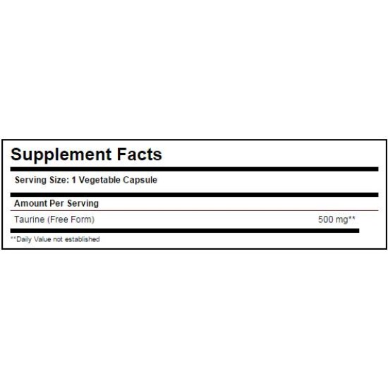 Solgar Taurine 500 мг / 50 капсули на изгодни цени Solgar Taurine 500 мг / 50 капсули на супер цена