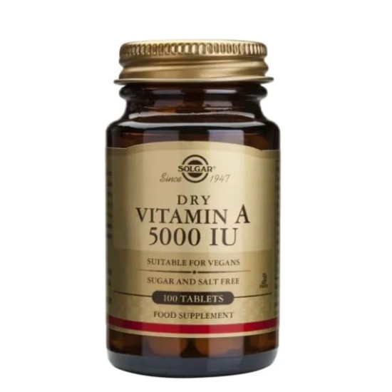 Solgar Vitamin A 5000 IU Dry 100 таблетки на супер цена