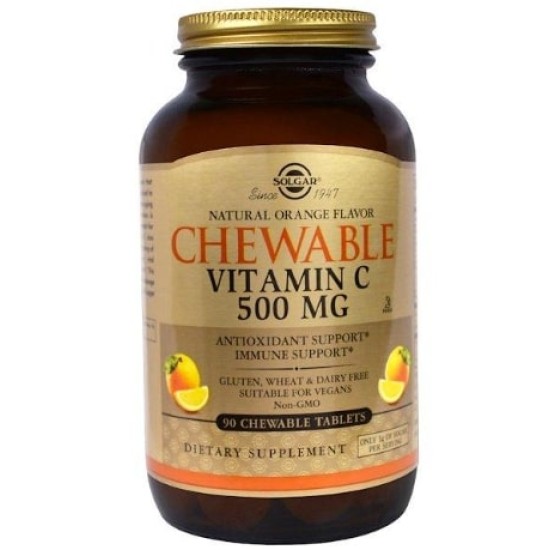 Solgar Vitamin C 500 мг Chewable / 90 таблетки orangeна супер цена