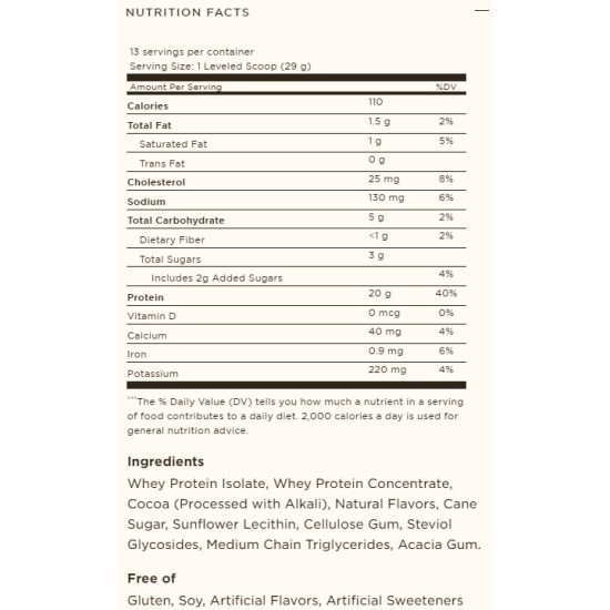 Solgar GRASS FED WHEY TO GO®, CHOCOLATE 377 гр на супер цена