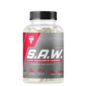 TREC NUTRITION S.A.W. Caps| Super Aggressive Pre-Workout 120 капсули