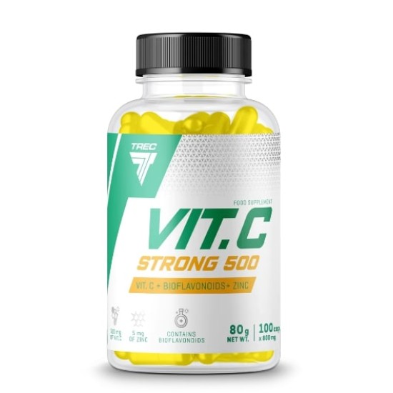 TREC NUTRITION Vit.C Strong 500 | Vitamin C 500 мг / 100 капсули на супер цена