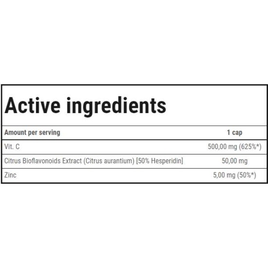 TREC NUTRITION Vit.C Strong 500 | Vitamin C 500 мг / 100 капсули на супер цена