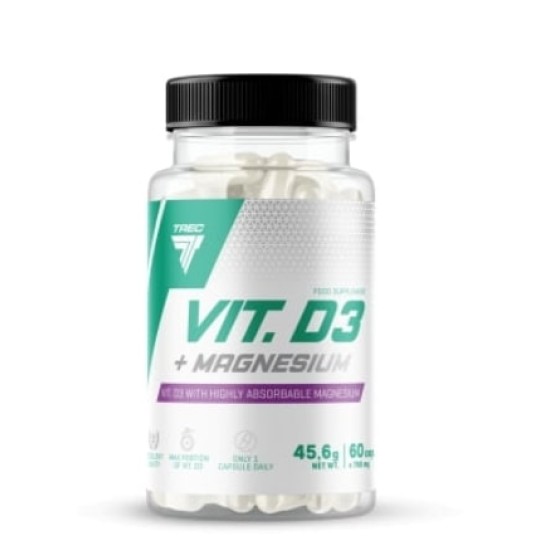 TREC NUTRITION Vit. D3 + Magnesium | Vitamin D 60 капсули на супер цена