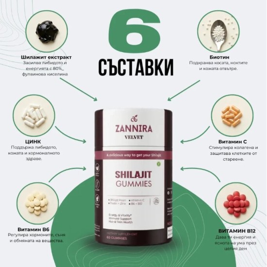 Testograph Shilajit Gummies 1750 мг / 60 желирани бонбони на изгодни цени Testograph Shilajit Gummies 1750 мг / 60 желирани бонбони на супер цена