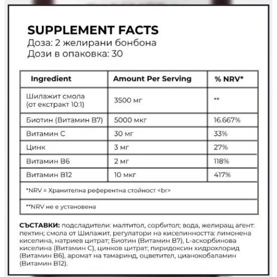 Testograph Shilajit Gummies 1750 мг / 60 желирани бонбони на изгодни цени Testograph Shilajit Gummies 1750 мг / 60 желирани бонбони на супер цена