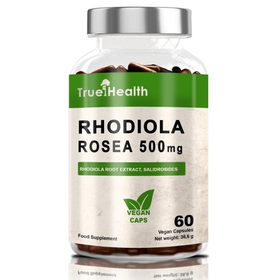 True Health Rhodiola Rosea 500 мг / 60 капсули на изгодни цени True Health Rhodiola Rosea 500 мг / 60 капсули на супер цена