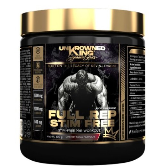 UnKrowned King by Kevin Levrone Full Rep Stim Free Pre-Workout 300 гр на супер цена