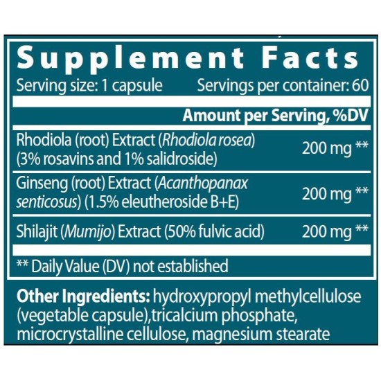 VemoHerb Eastern Adaptogen | Rhodiola + Ginseng + Shilajit 60 капсули на изгодни цени VemoHerb Eastern Adaptogen | Rhodiola + Ginseng + Shilajit 60 капсули на супер цена