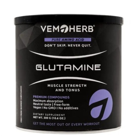 VemoHerb Glutamine Powder 300 гр на изгодни цени VemoHerb Glutamine Powder 300 гр на супер цена