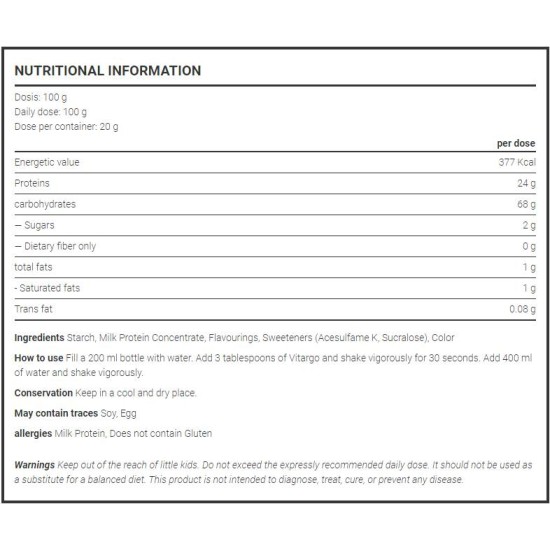 VITARGO Post | with Whey Protein Concentrate 2000 гр на супер цена