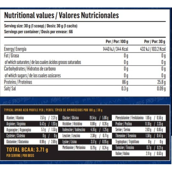 Yava Labs Premium Beef Protein | 0 Sugar ~ 0 Fat ~ 86% Clear Protein 2000 гр на супер цена