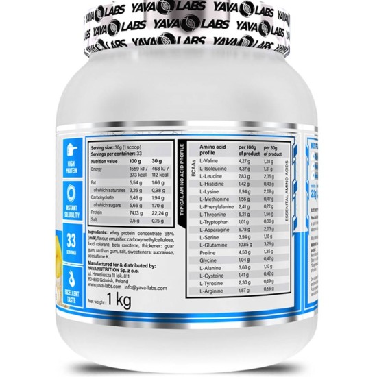 Yava Labs Elite Whey Protein | with WPC 2000 гр на супер цена