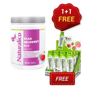 PROMO 1+1 FREE NATURALICO BCAA RECOVERY + L-Carnitine 3000 Shot / 12x80 мл