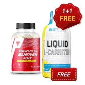 PROMO 1+1 FREE Trec Thermo Fat Burner Max + Everbuild Liquid L-Carnitine + Chromium / 1500 мг