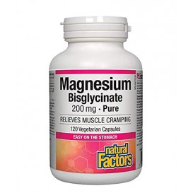 NATURAL FACTORS Magnesium Bisglycinate 200 мг / 120 капсули