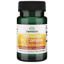 Swanson Активиран комплекс B12 с естествен аромат на череша 60 табл. за смучене