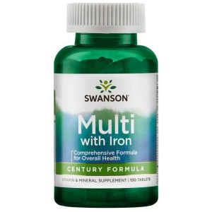 Swanson Мултивитамини с Желязо 130 TABS