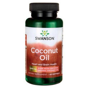 Swanson Сертифицирано Органично Кокосово Масло 60 SOFTGELS