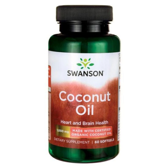 Swanson Сертифицирано Органично Кокосово Масло 60 SOFTGELS на супер цена