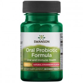 Swanson Орална Пробиотична Формула с Аромат на Ягода 30 дъвчащи таблетки