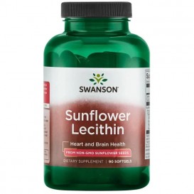 Swanson Sunflower Lecithin from Non-GMO Sunflower Seeds 90 софт гел капсули