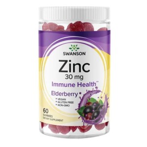 Swanson Zinc Gummies - Elderberry 60 дъвчащи таблетки Swanson Zinc Gummies - Elderberry 60 дъвчащи таблетки