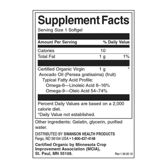 Swanson Масло от Авокадо 60 SOFTGELS на изгодни цени Swanson Масло от Авокадо 60 SOFTGELS на супер цена