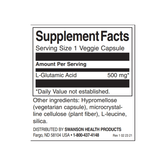 Swanson Glutamic Acid 60 капсули на супер цена