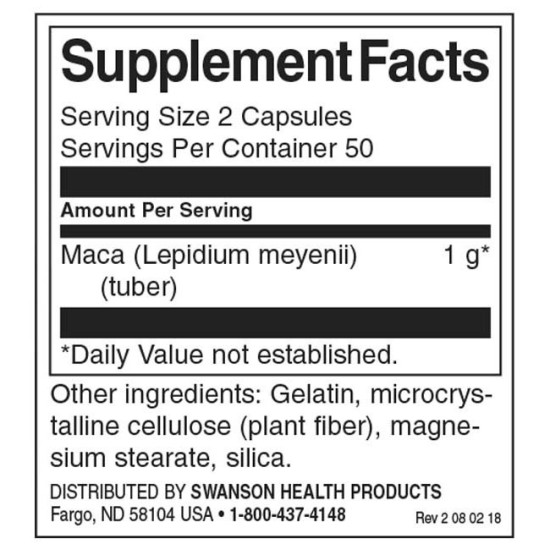 Swanson Мака 100 капсули на изгодни цени Swanson Мака 100 капсули на супер цена