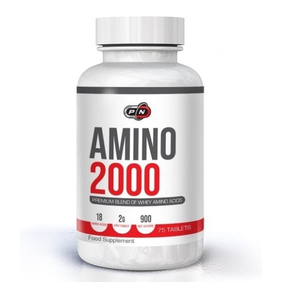 PURE NUTRITION AMINO 2000 МГ + LEUCINE - 75 tabs на изгодни цени PURE NUTRITION AMINO 2000 МГ + LEUCINE - 75 tabs на супер цена