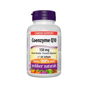 WEBBER NATURALS Coenzyme Q10/ Коензим Q10 150 mg x 60 soft WEBBER NATURALS Coenzyme Q10/ Коензим Q10 150 mg x 60 soft