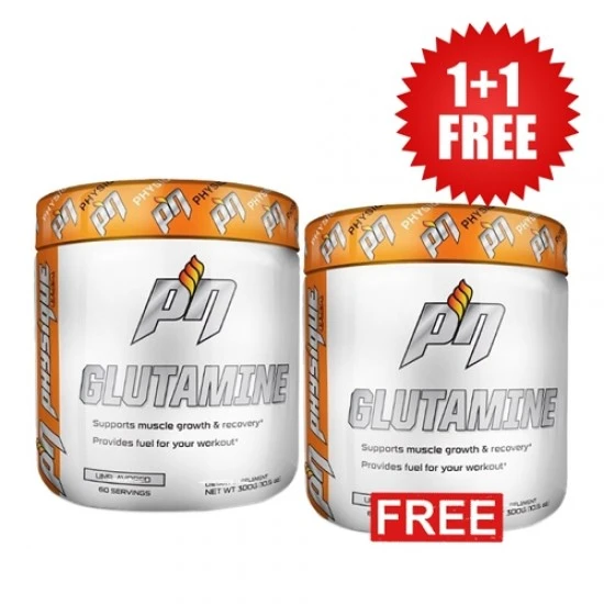 Physique Nutrition 1+1 FREE Glutamine 300 гр / 60 дози на супер цена